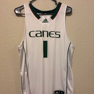 Miami Hurricanes Adidas Basketball Jersey